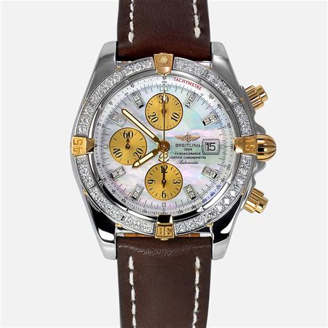 mens diamond breitling watches|breitling chronomat diamond bezel.